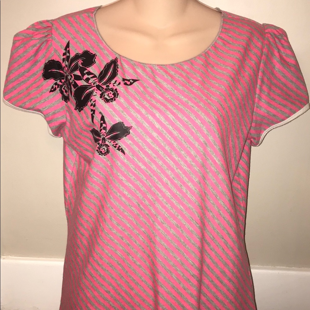 Pink and Gray Hurley Tee L M